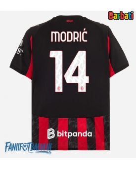 AC Milan Luka Modric #14 Tricou Fotbal Replică 2025-26 Barbati Acasa